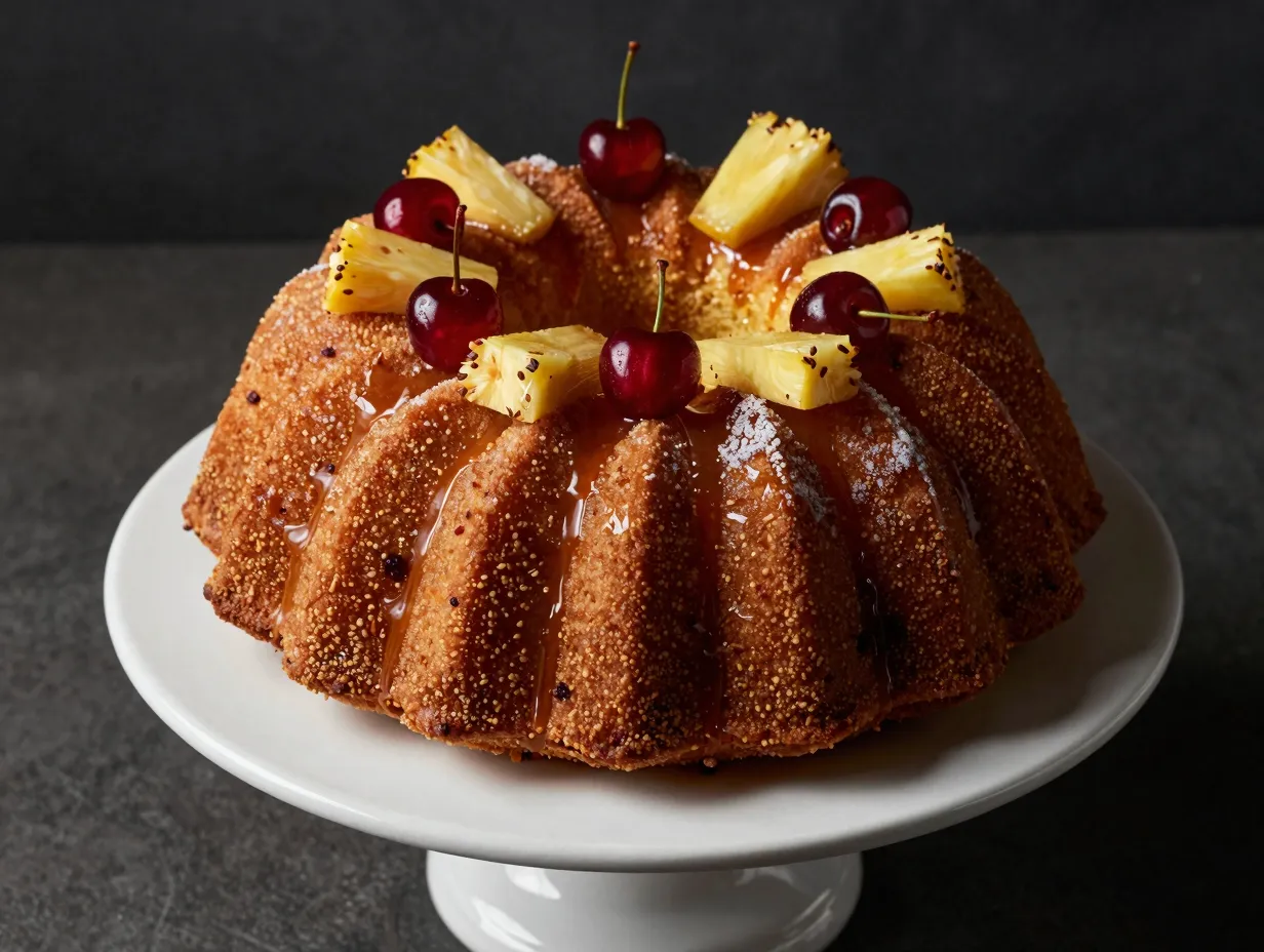 Pineapple upside down bundt cake