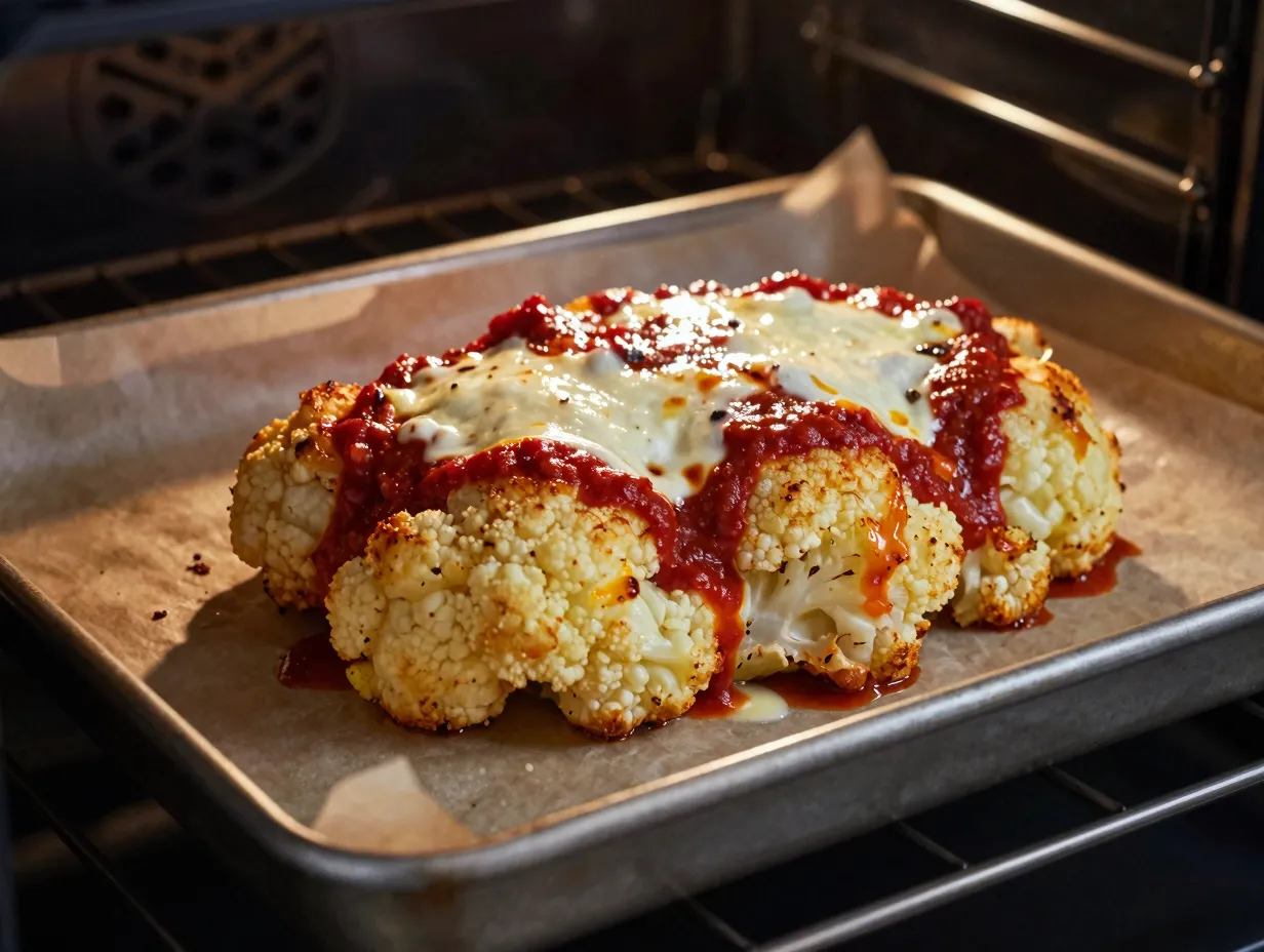 Baked cauliflower parmesan