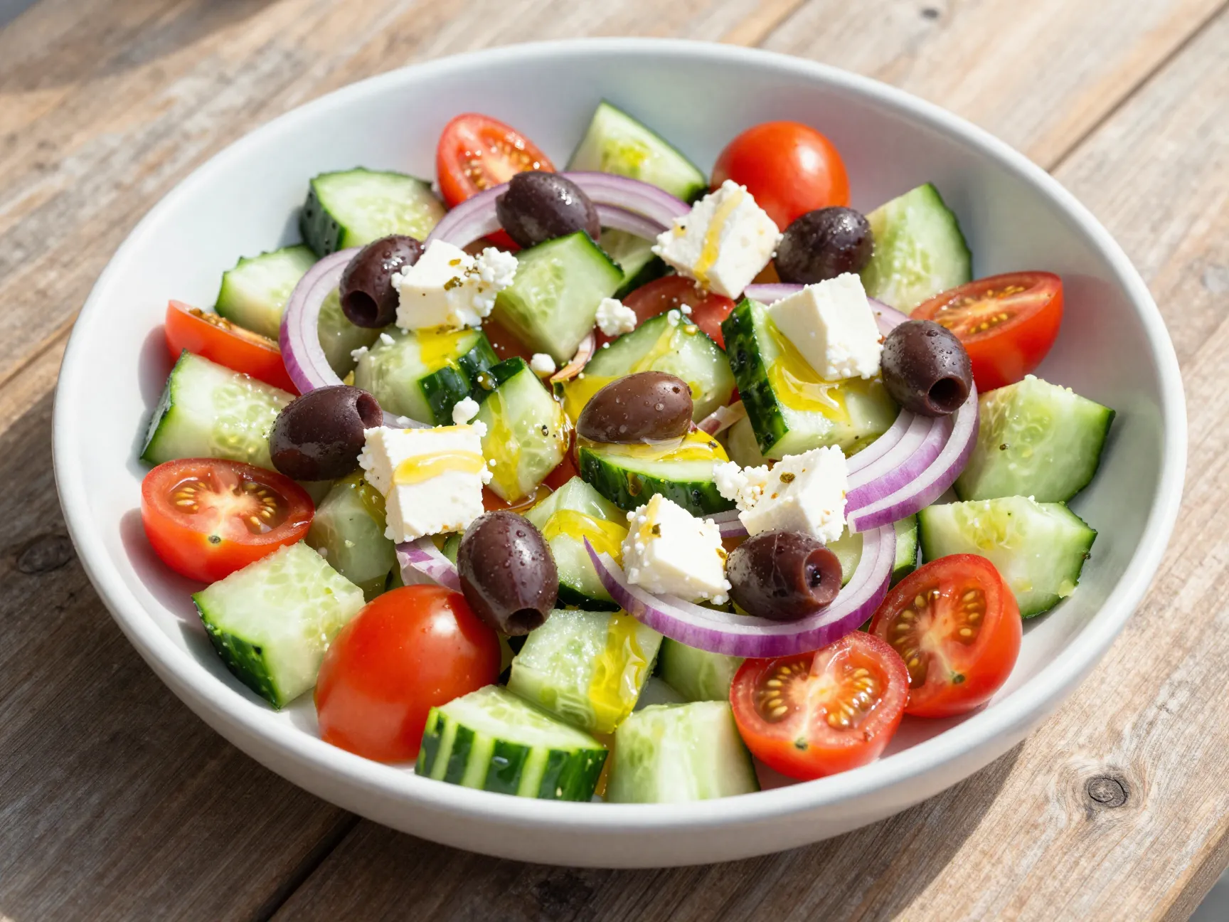 The mediterranean cucumber salad