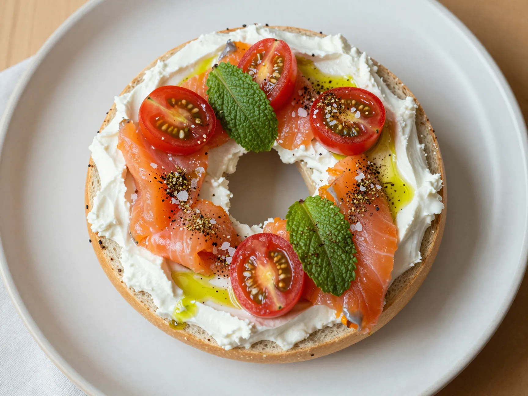 The mediterranean labneh and zaatar