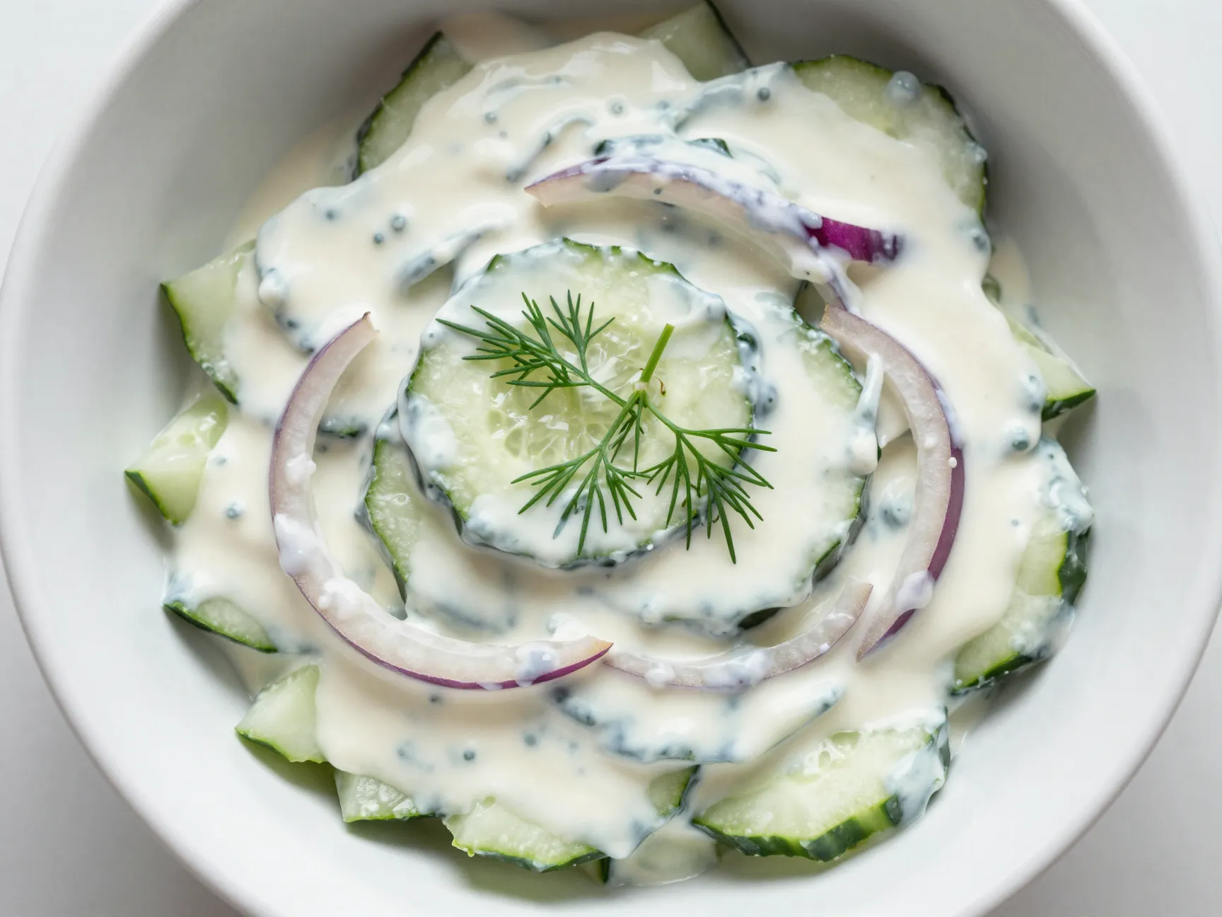 The creamy ranch cucumber salad
