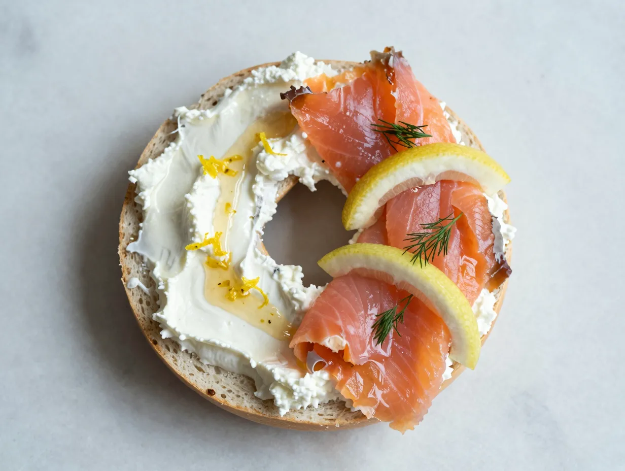 The ricotta honey and lemon zest