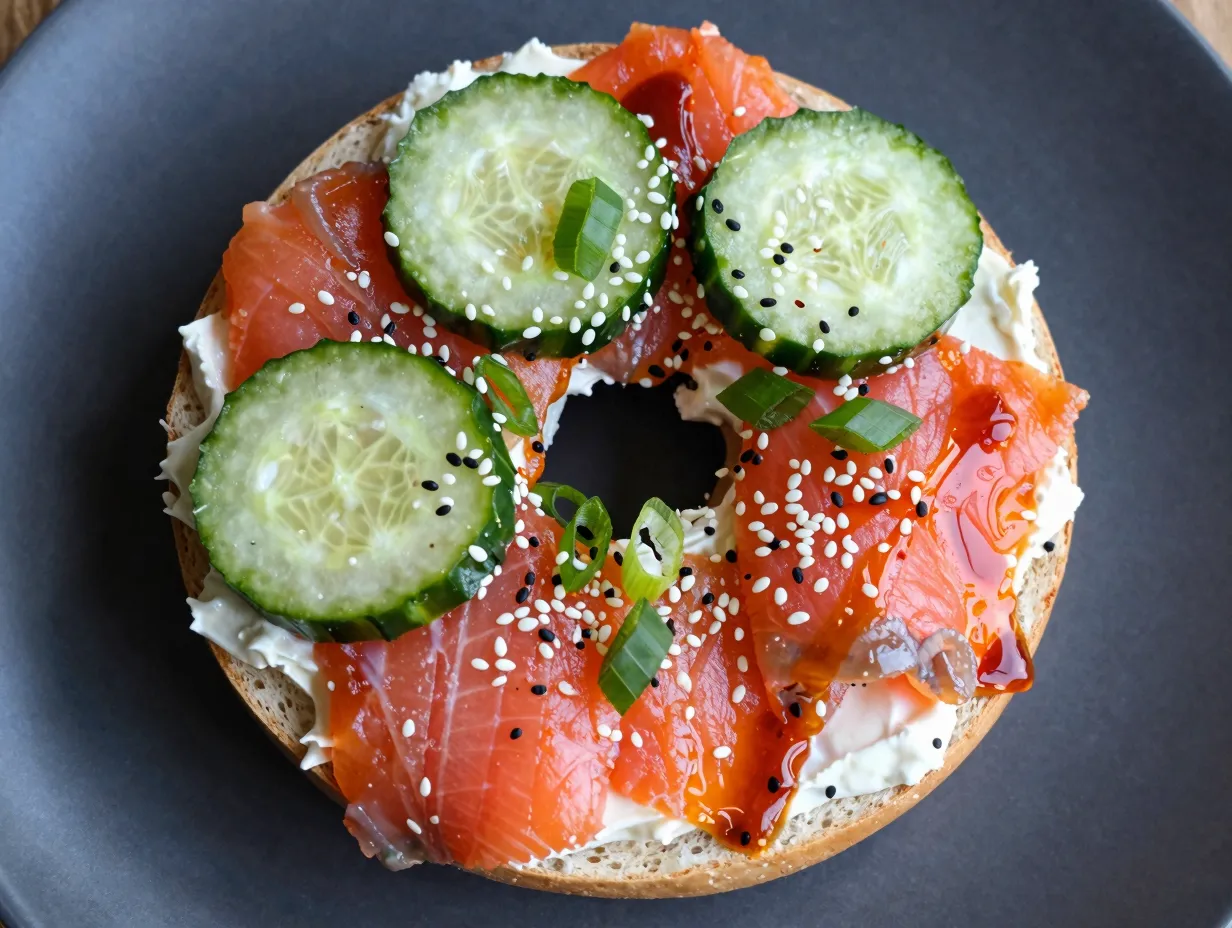 The spicy sriracha cream cheese and cucumber