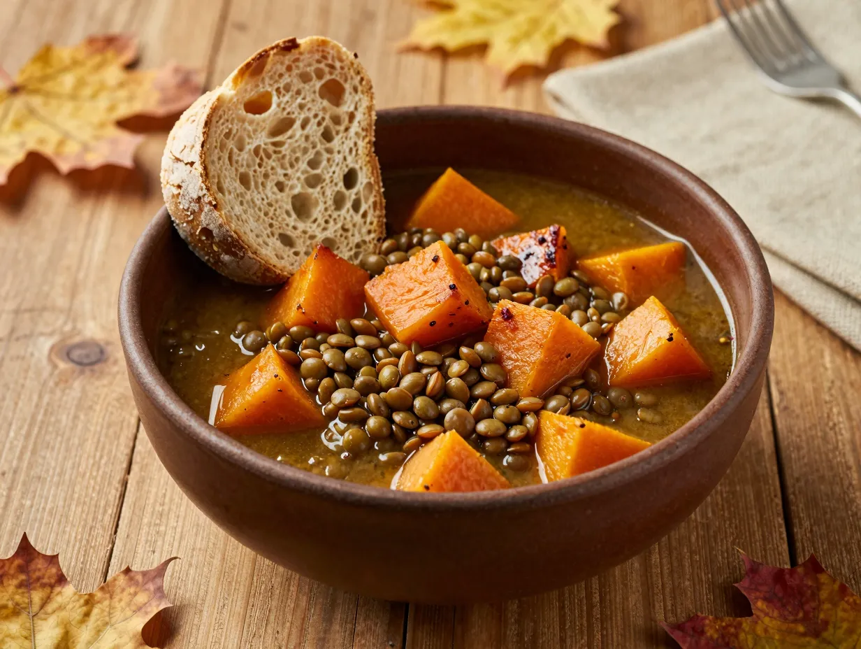 Butternut lentil stew