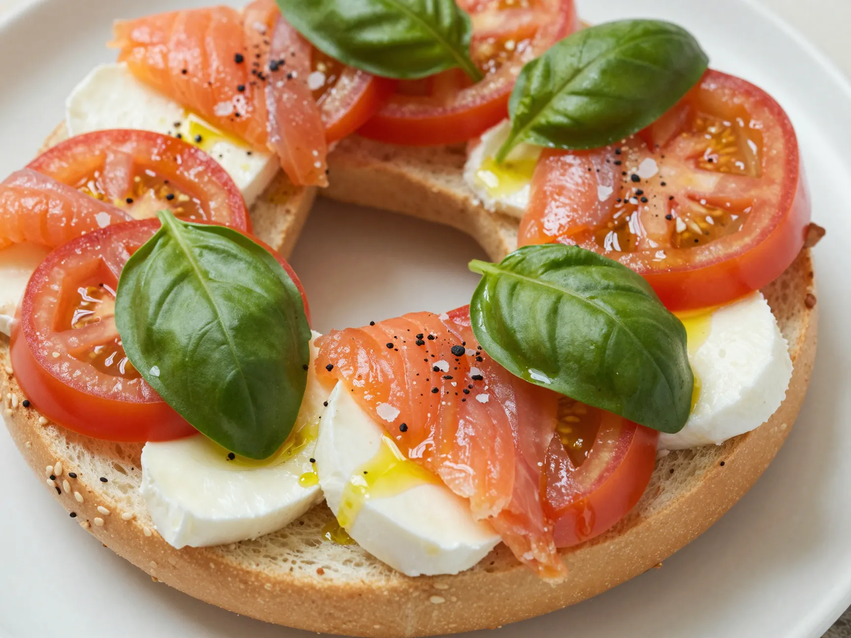 The caprese inspired tomato and basil
