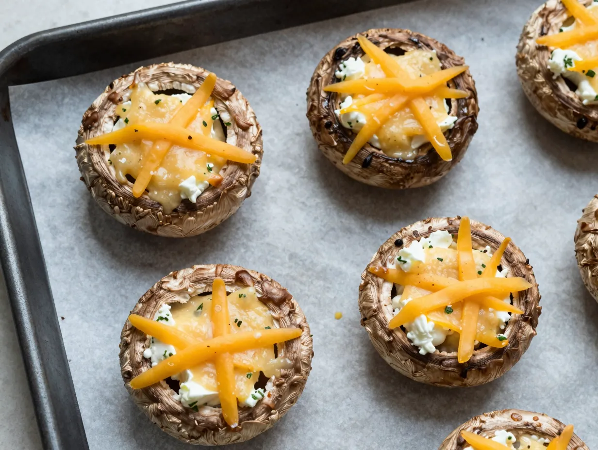 Cheesy stuffed mushrooms