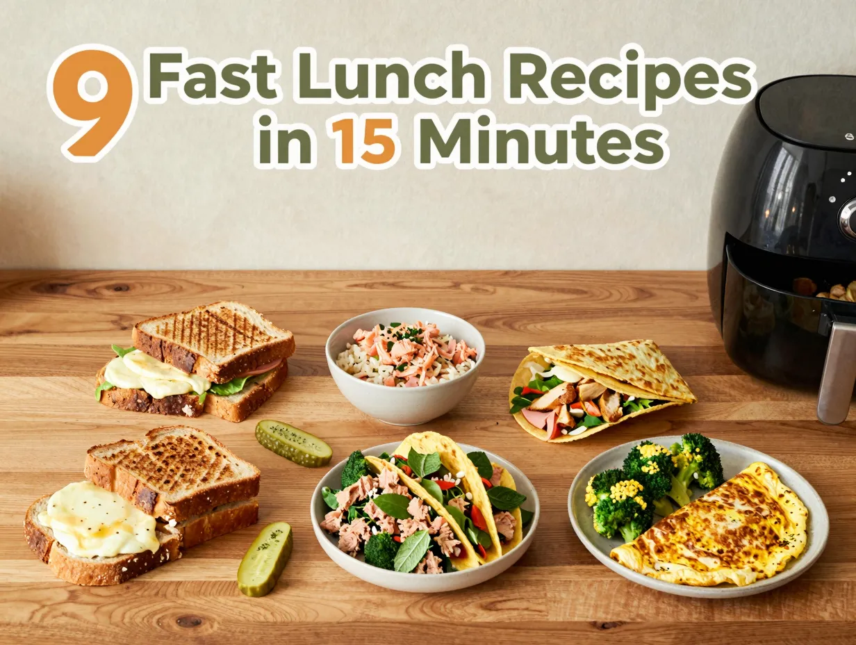 9 fast lunch recipes in 15 minutes