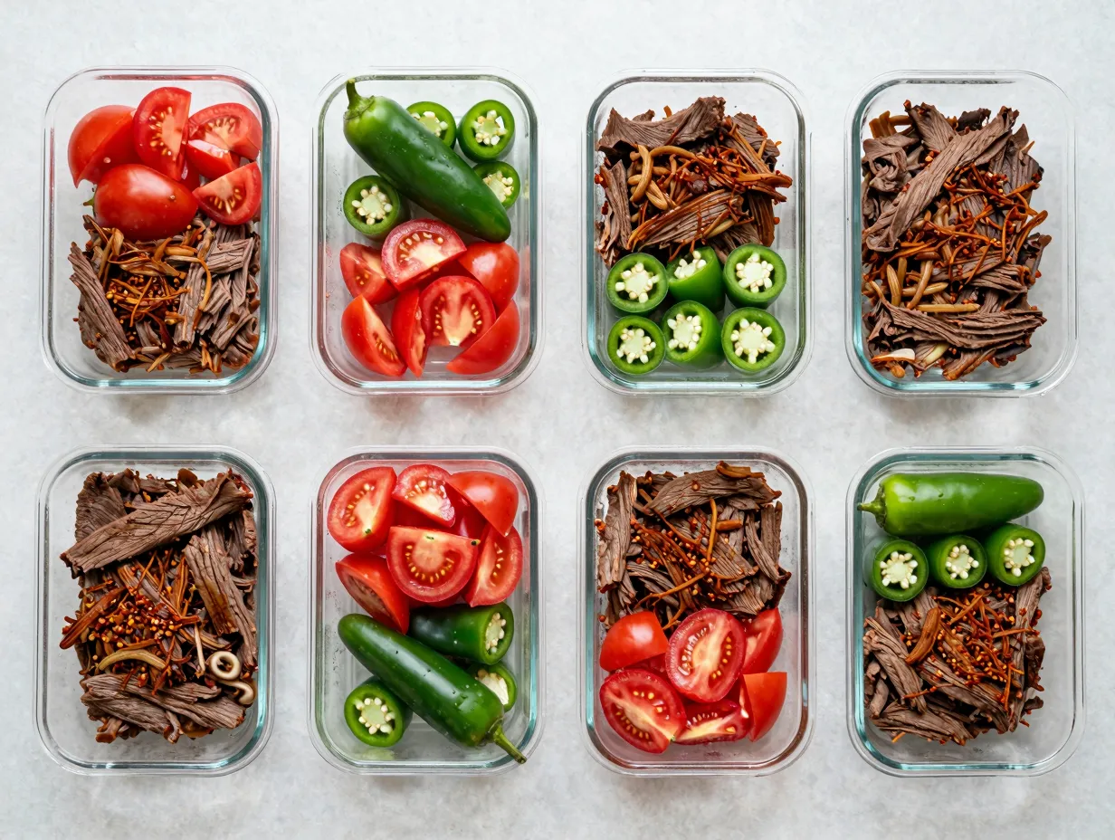 Crock pot mexican shredded beef for meal prep
