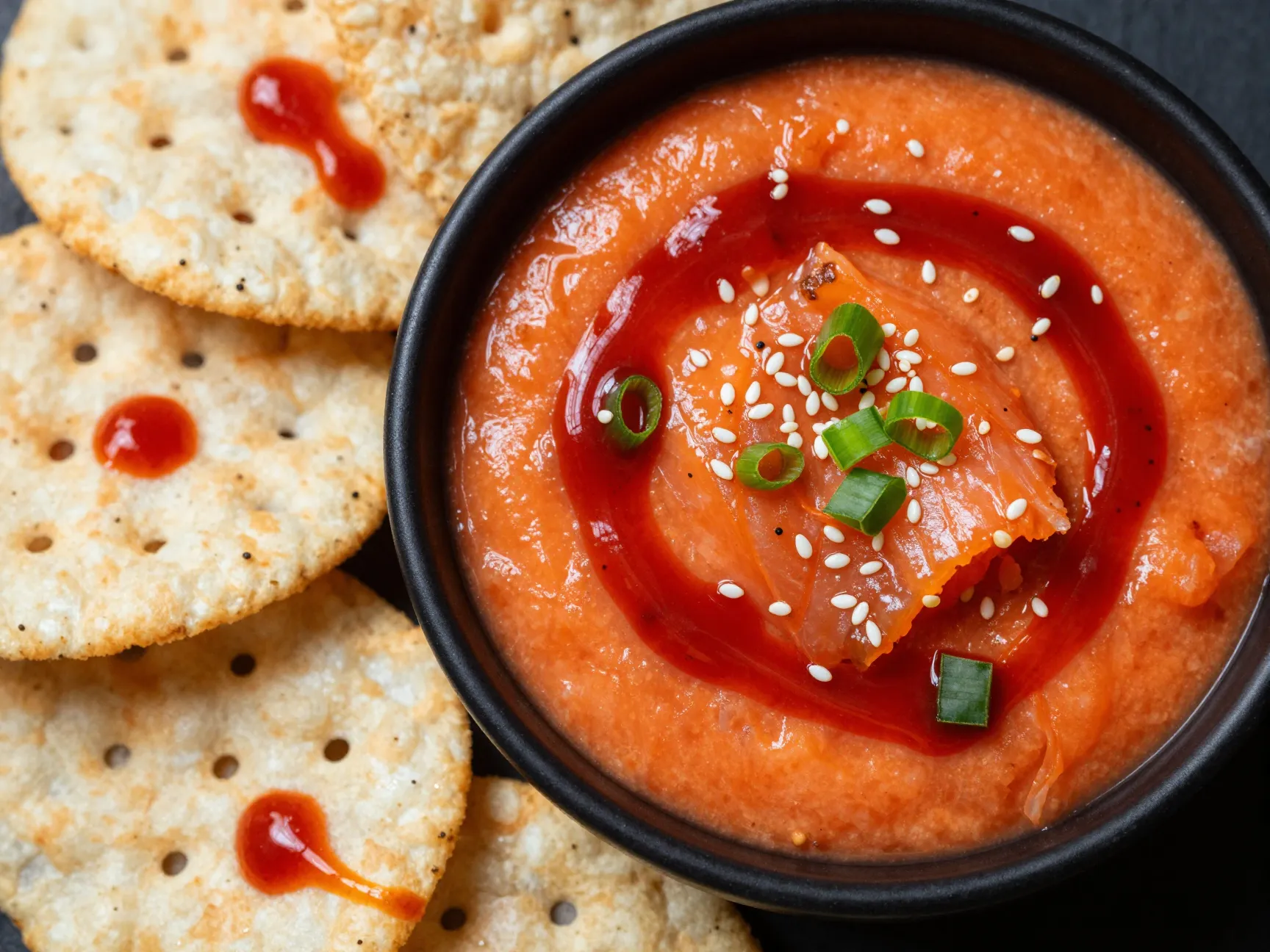 Spicy sriracha smoked salmon dip