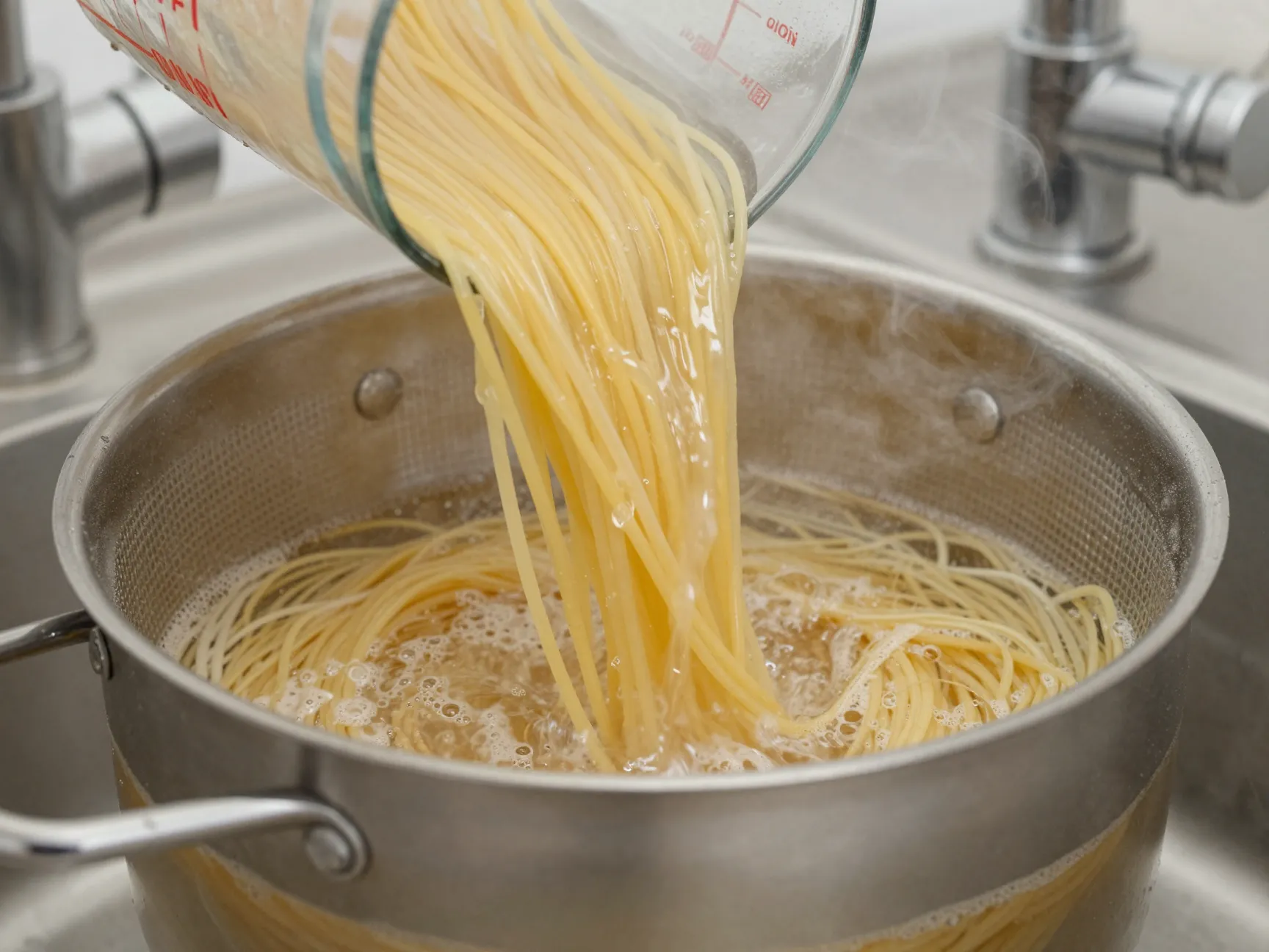 Cook pasta to al dente and reserve pasta water