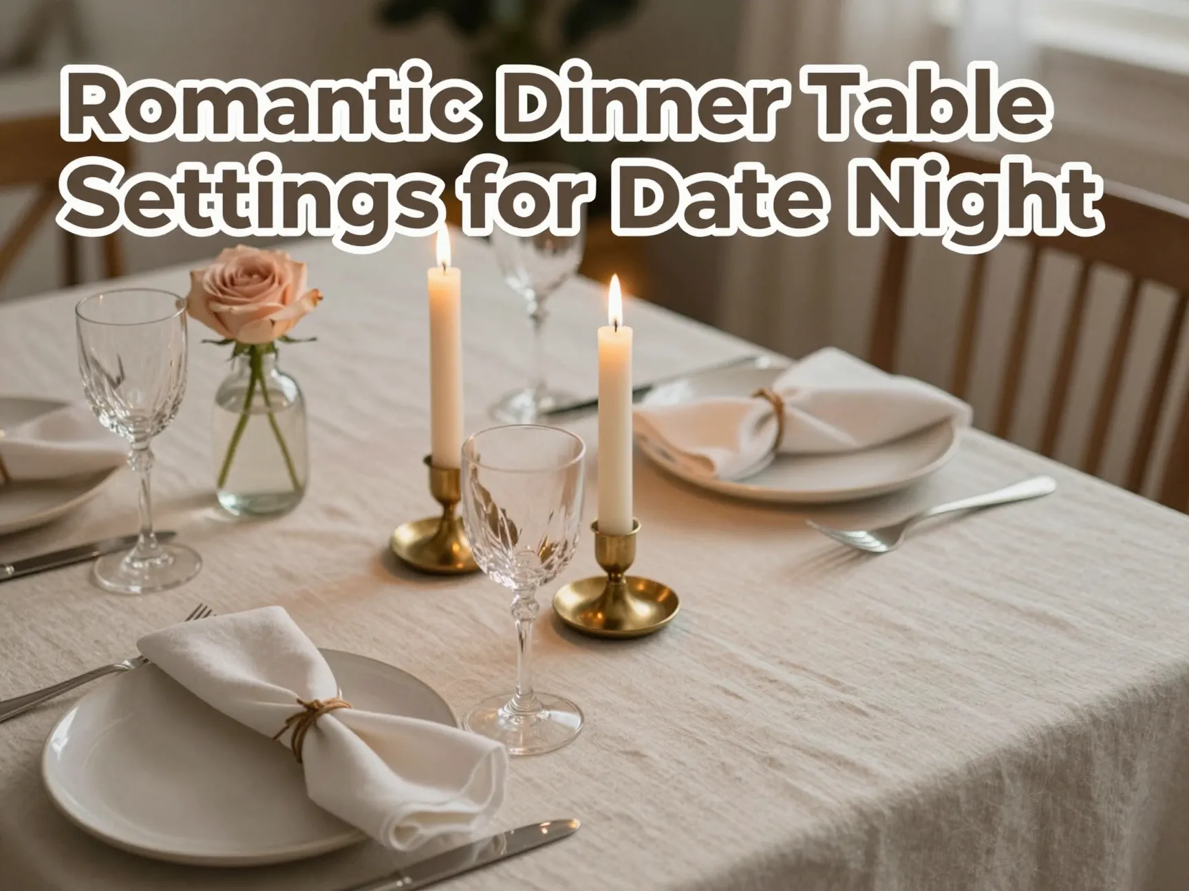 Romantic dinner table settings for date night