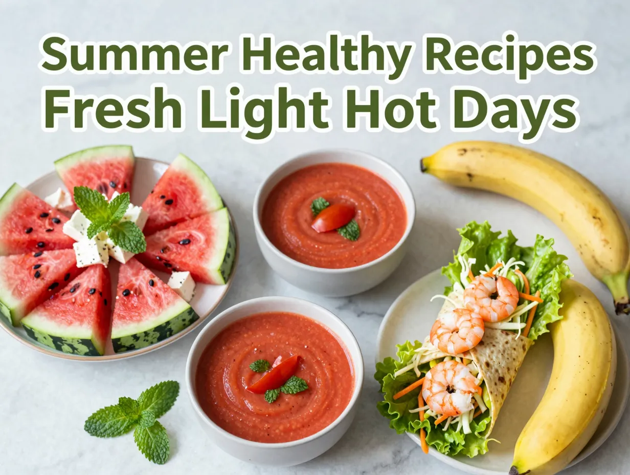 Summer healthy recipes fresh light hot days