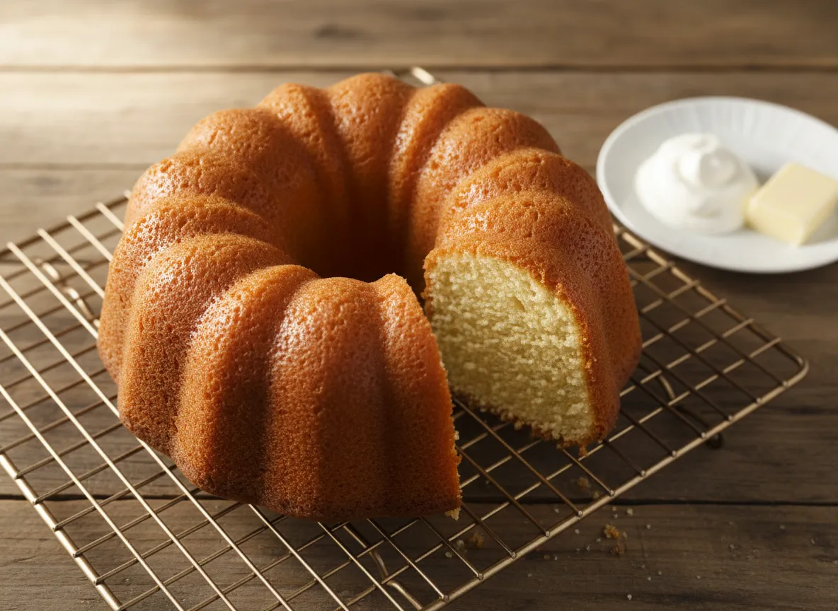 Classic vanilla butter pound cake