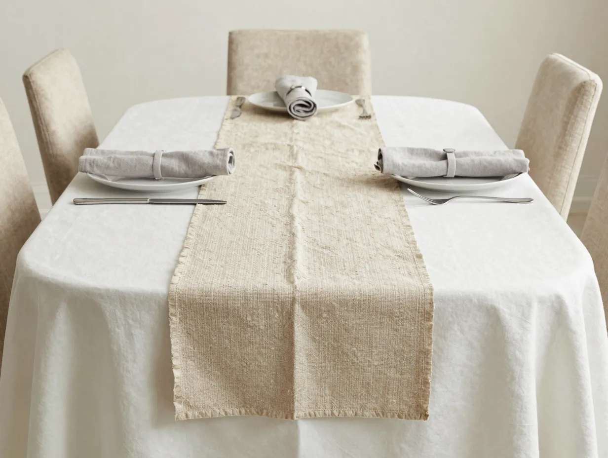 The layered linen tablescape