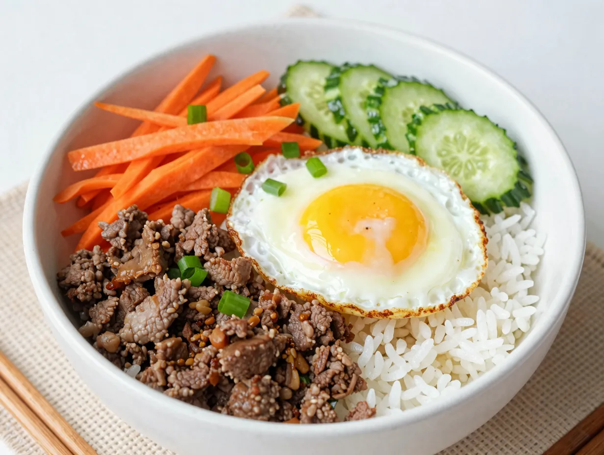 5 beef and veggie rice bowls