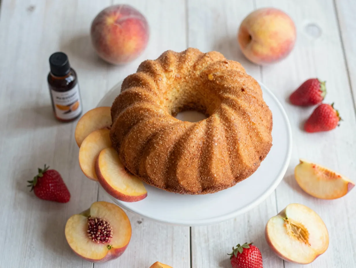 Sour cream pound cake with almond extract