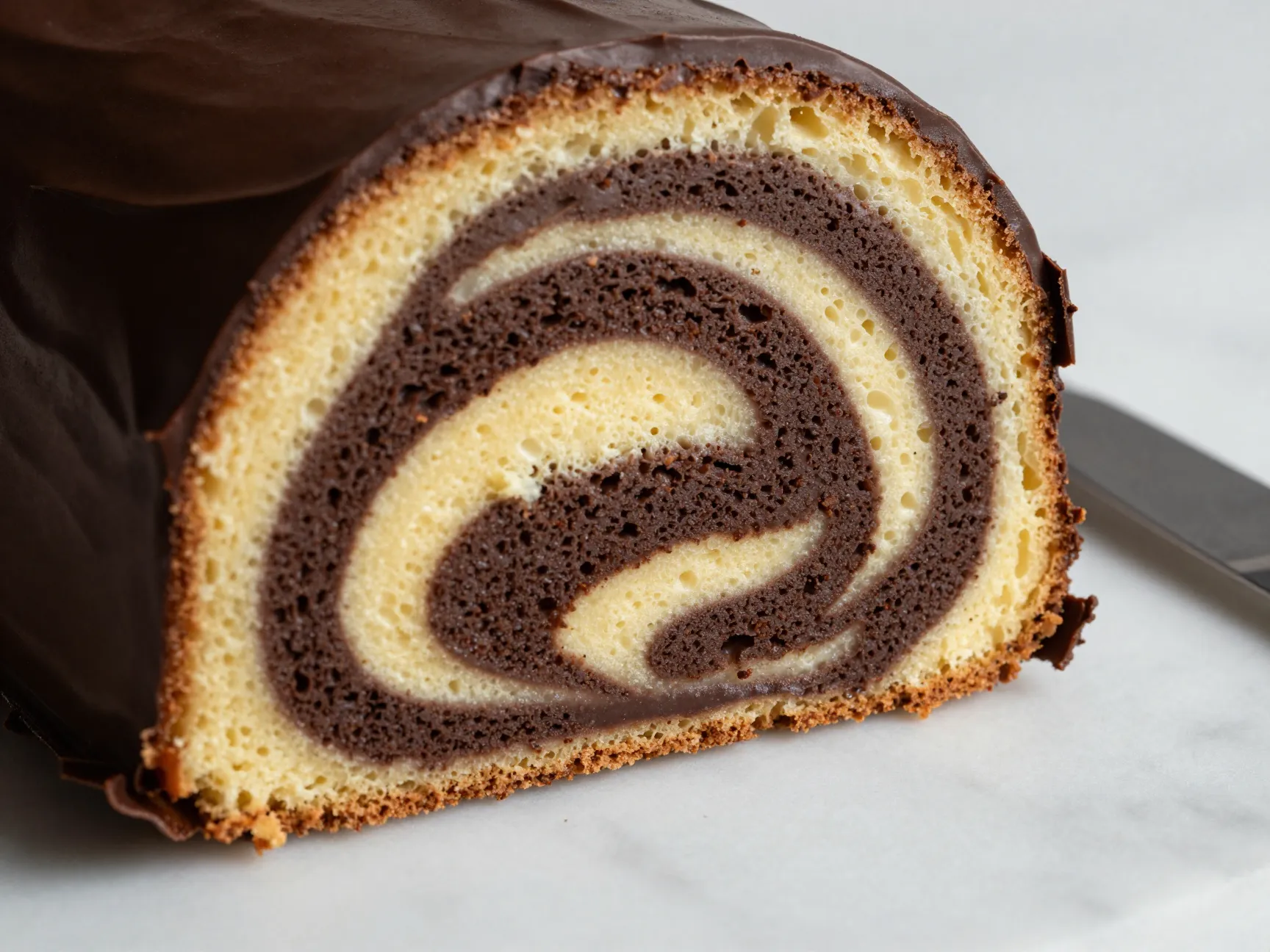 Chocolate marble pound cake
