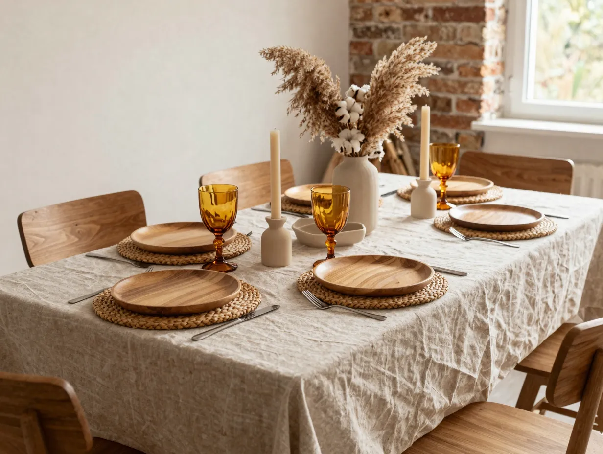 The warm neutral luxe setting