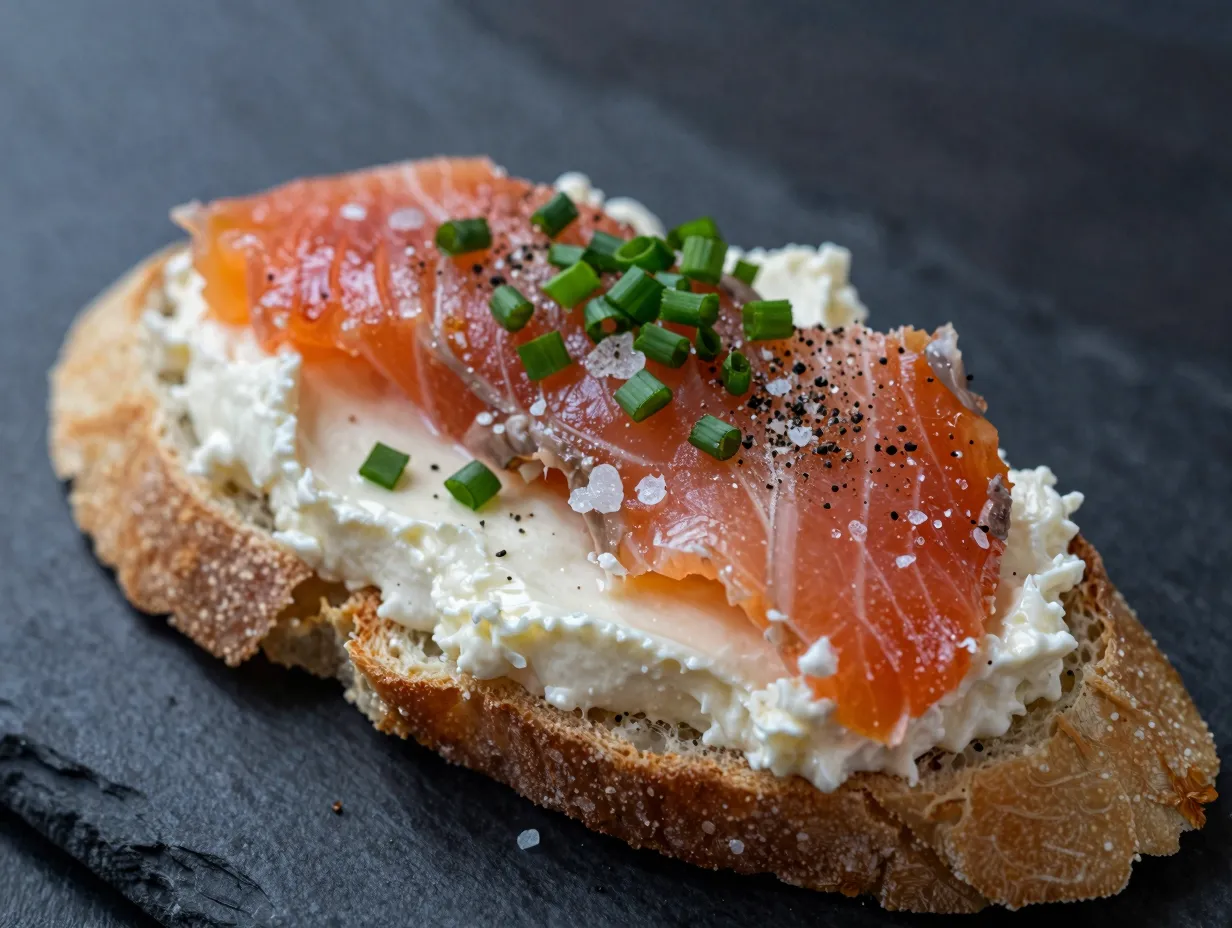 Mascarpone truffle oil and chives