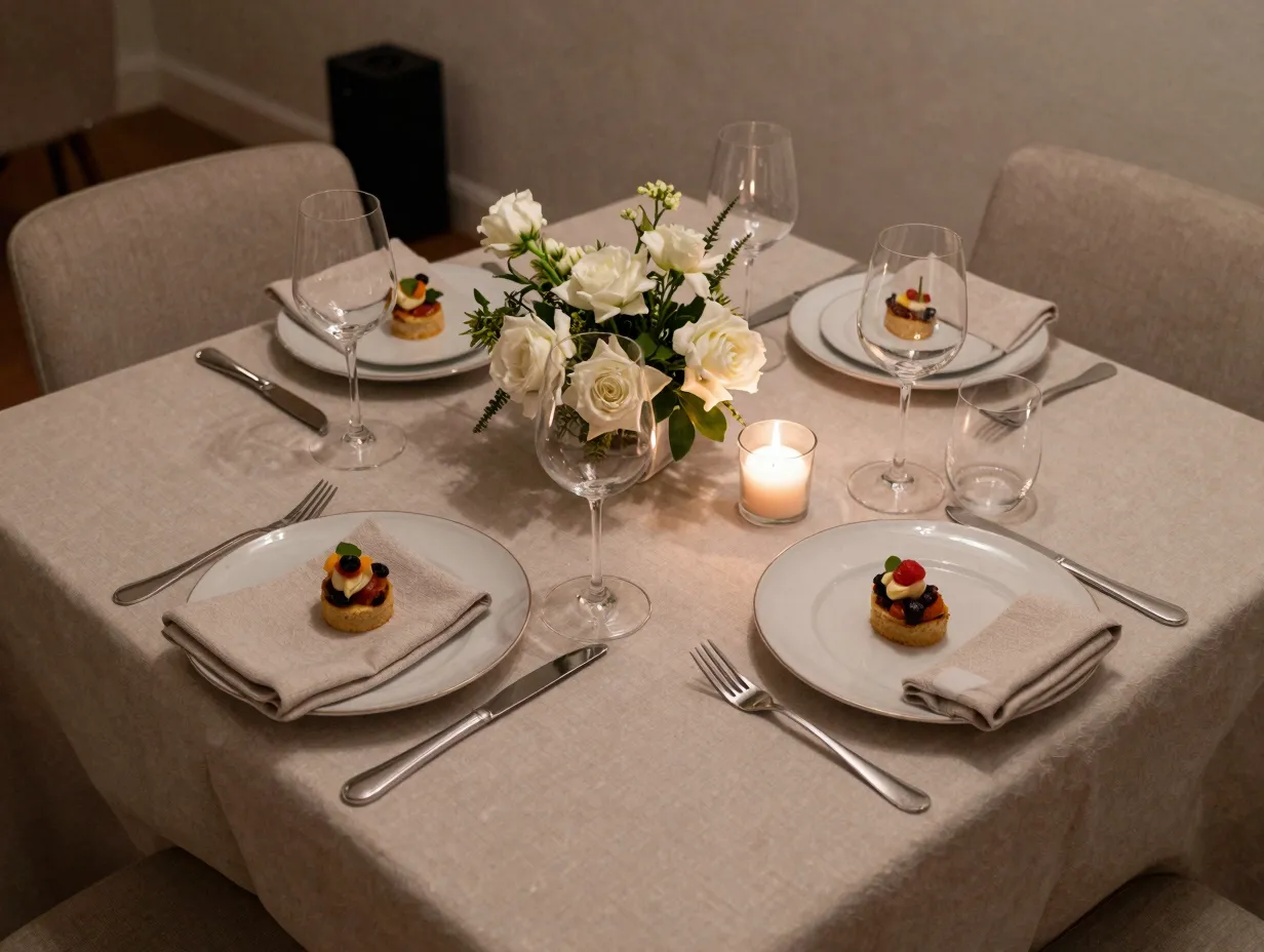 The sensory layered intimate setting