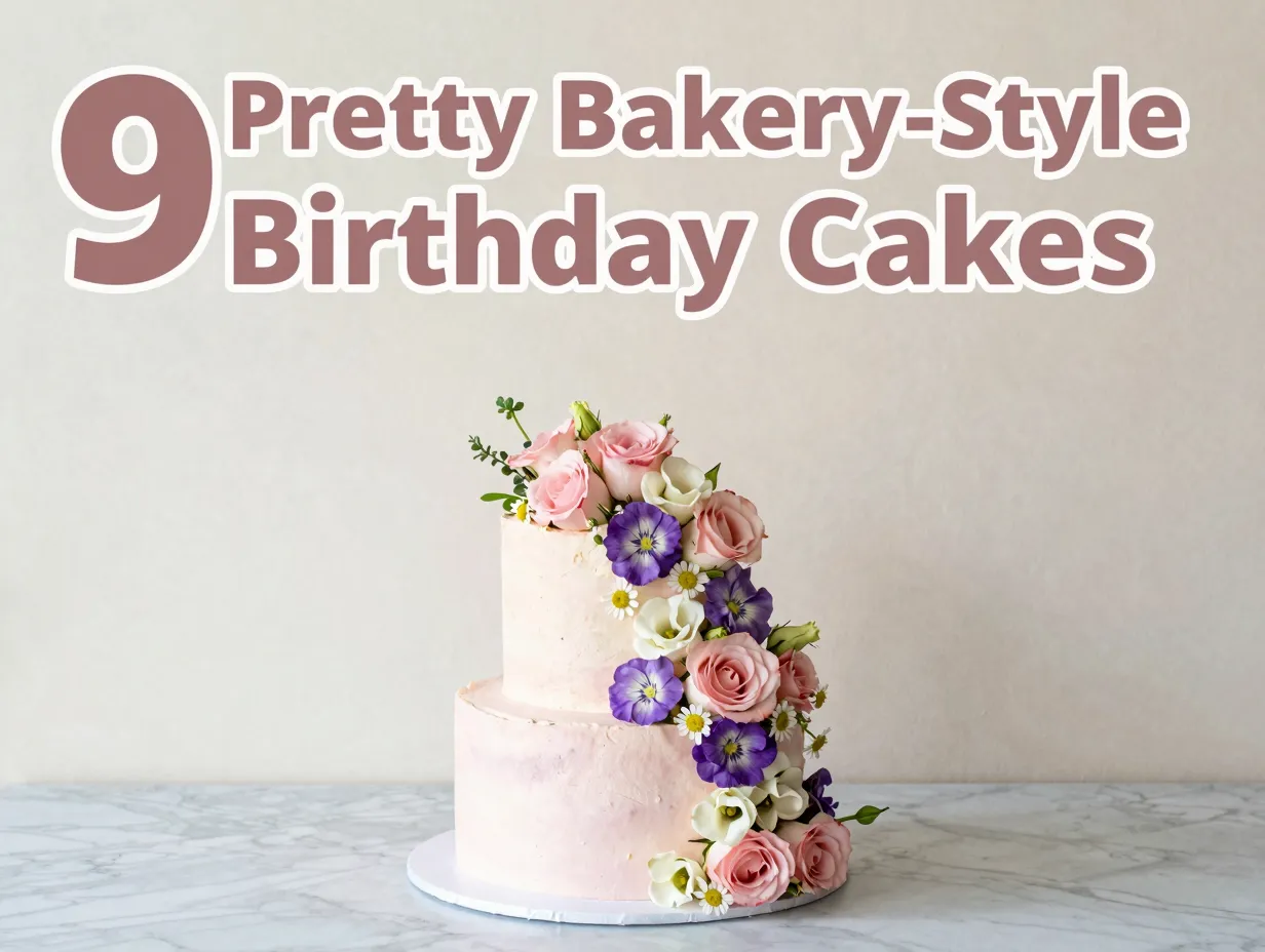 9 pretty bakery style birthday cakes