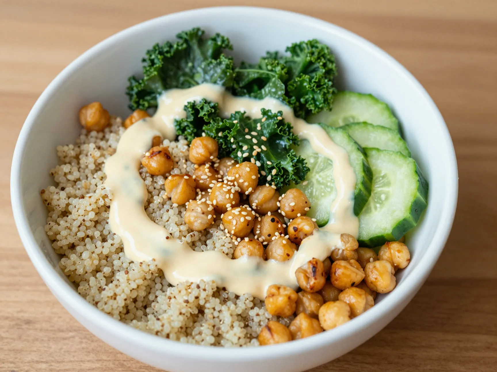 Chickpea and quinoa power bowls