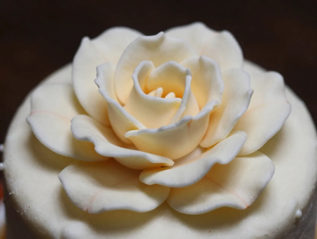 4 sugar flower showpiece cake