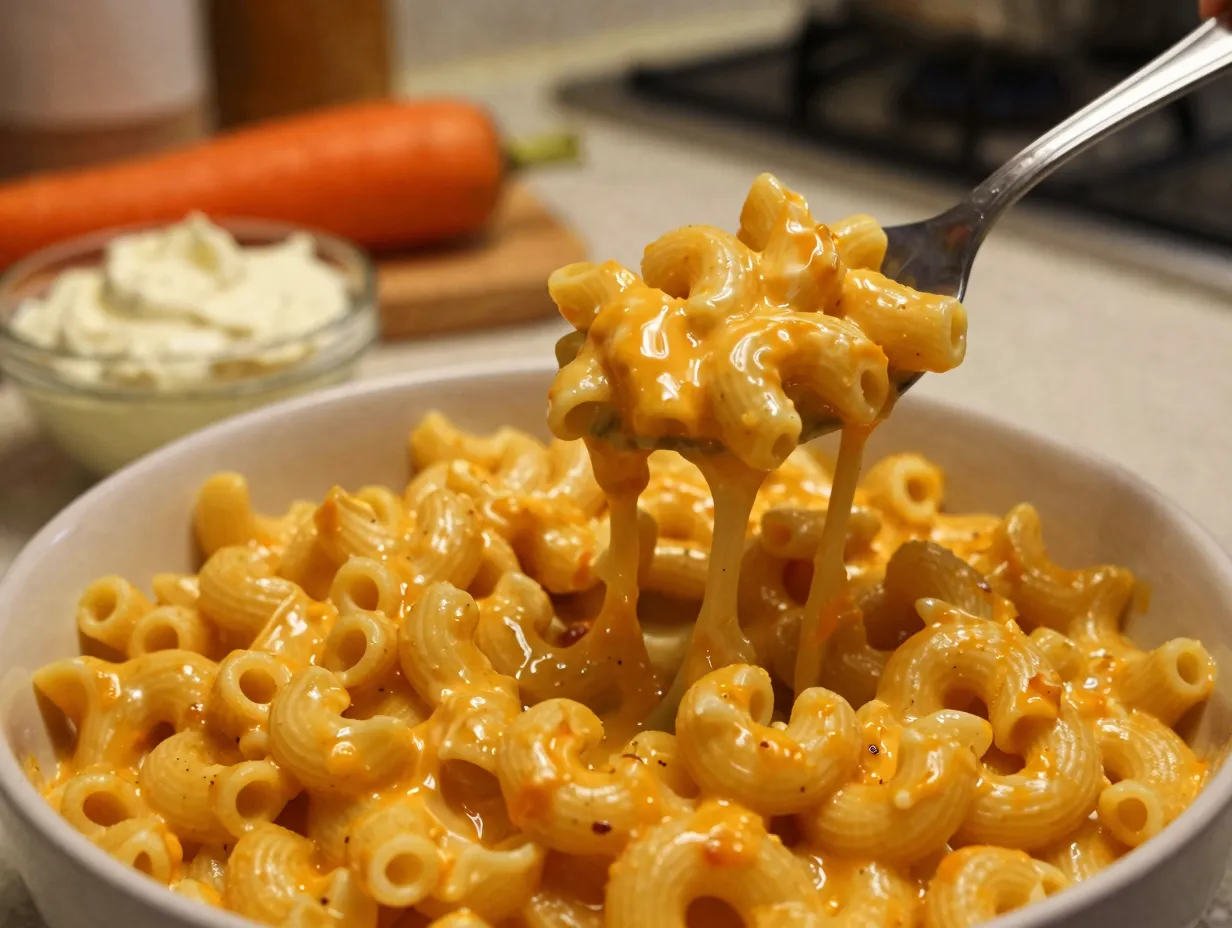 Miso carrot mac and cheese