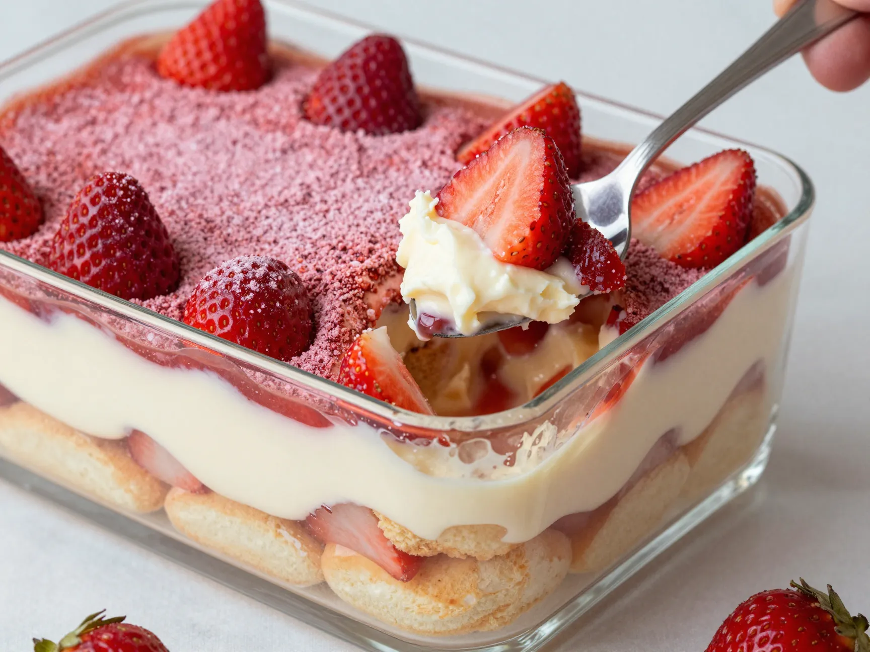 Strawberry tiramisu