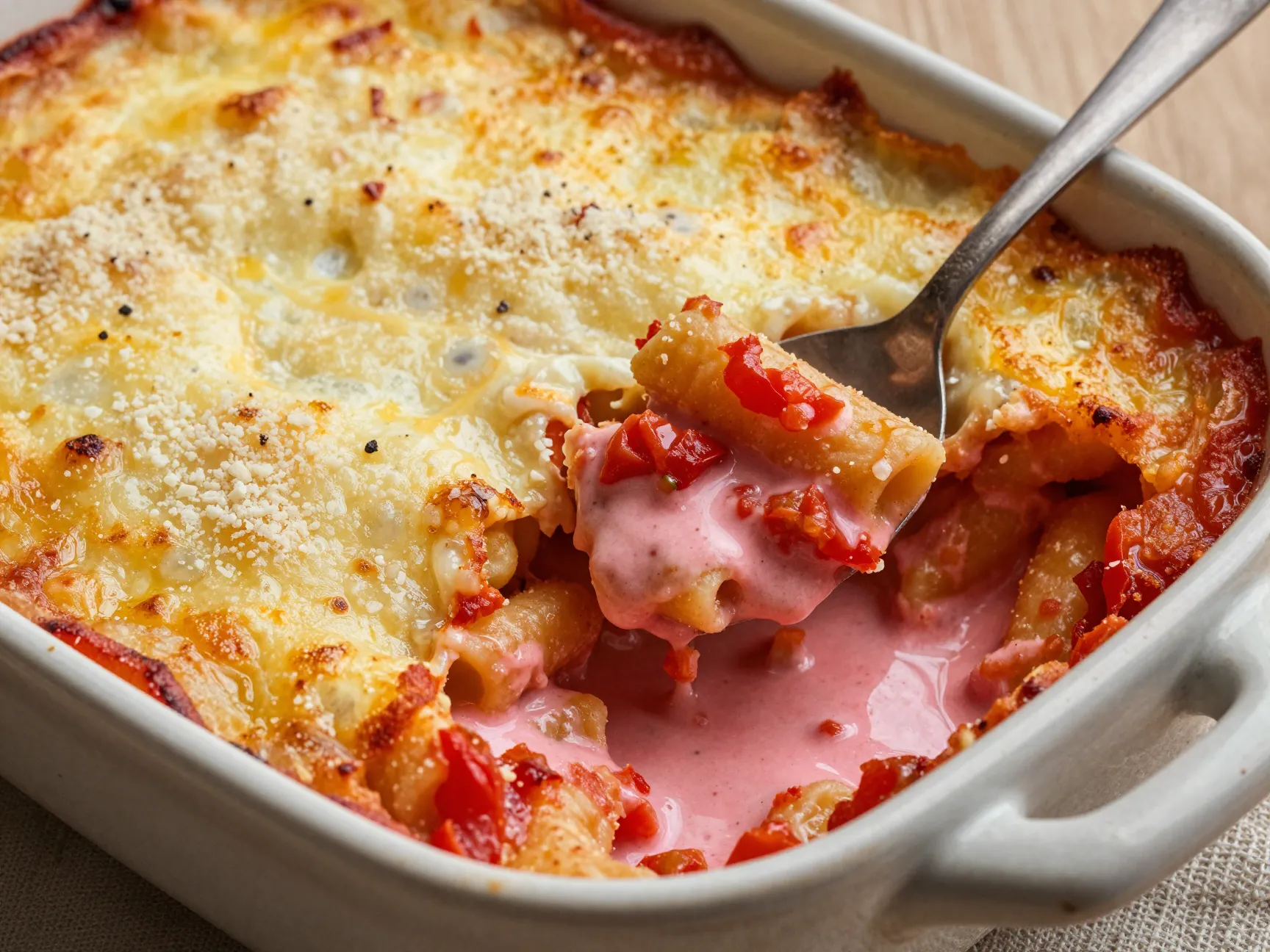 Baked gnocchi with vodka cream sauce