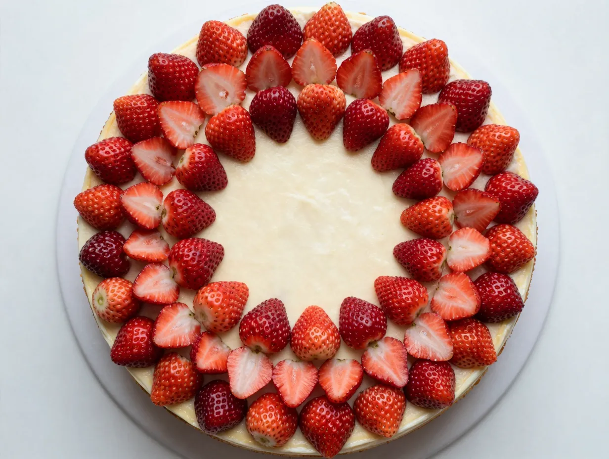 Arrange berries in a concentric ring pattern