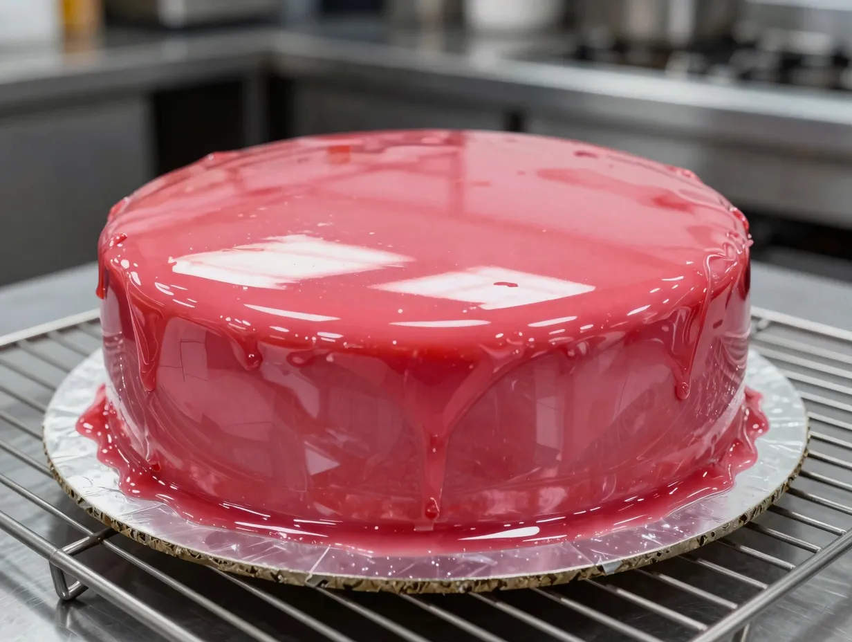 Create a strawberry mirror glaze for a show stopping finish