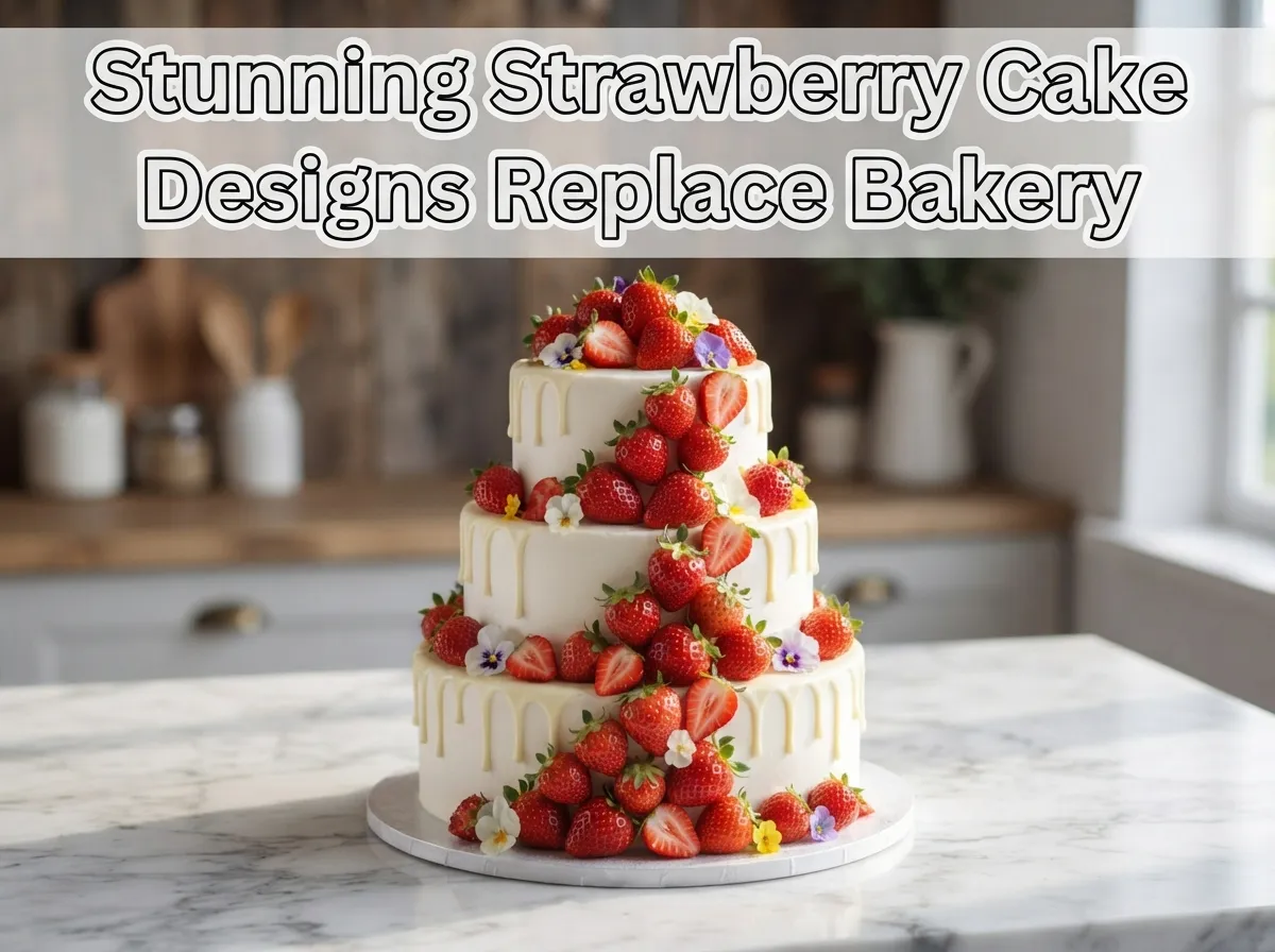 Stunning strawberry cake designs replace bakery