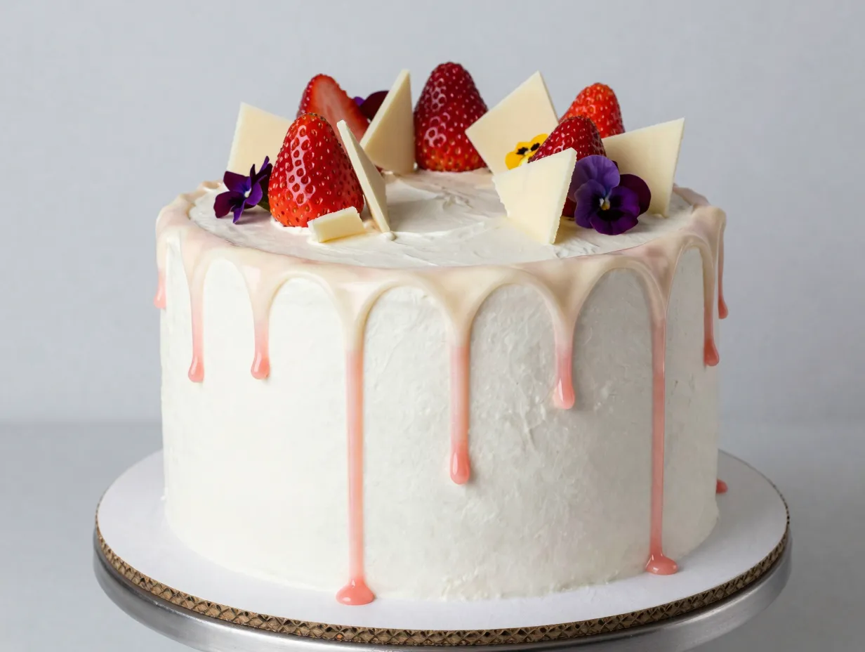 The strawberry drip cake