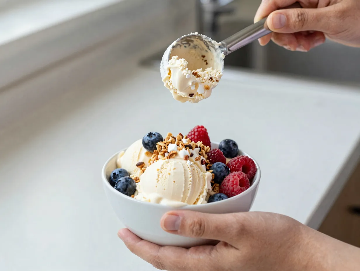 High protein vanilla ice cream
