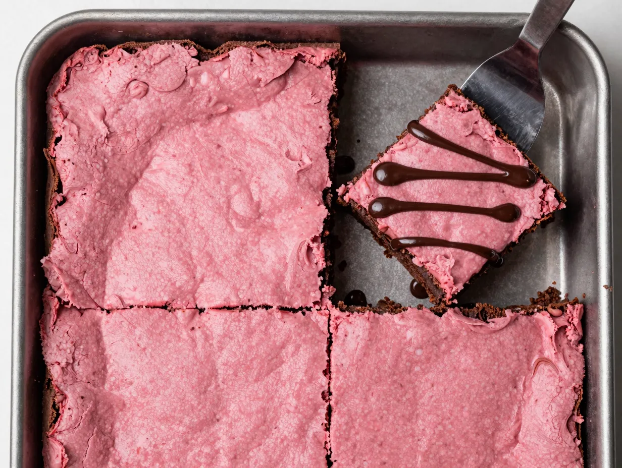Strawberry cake mix brownies pinkies