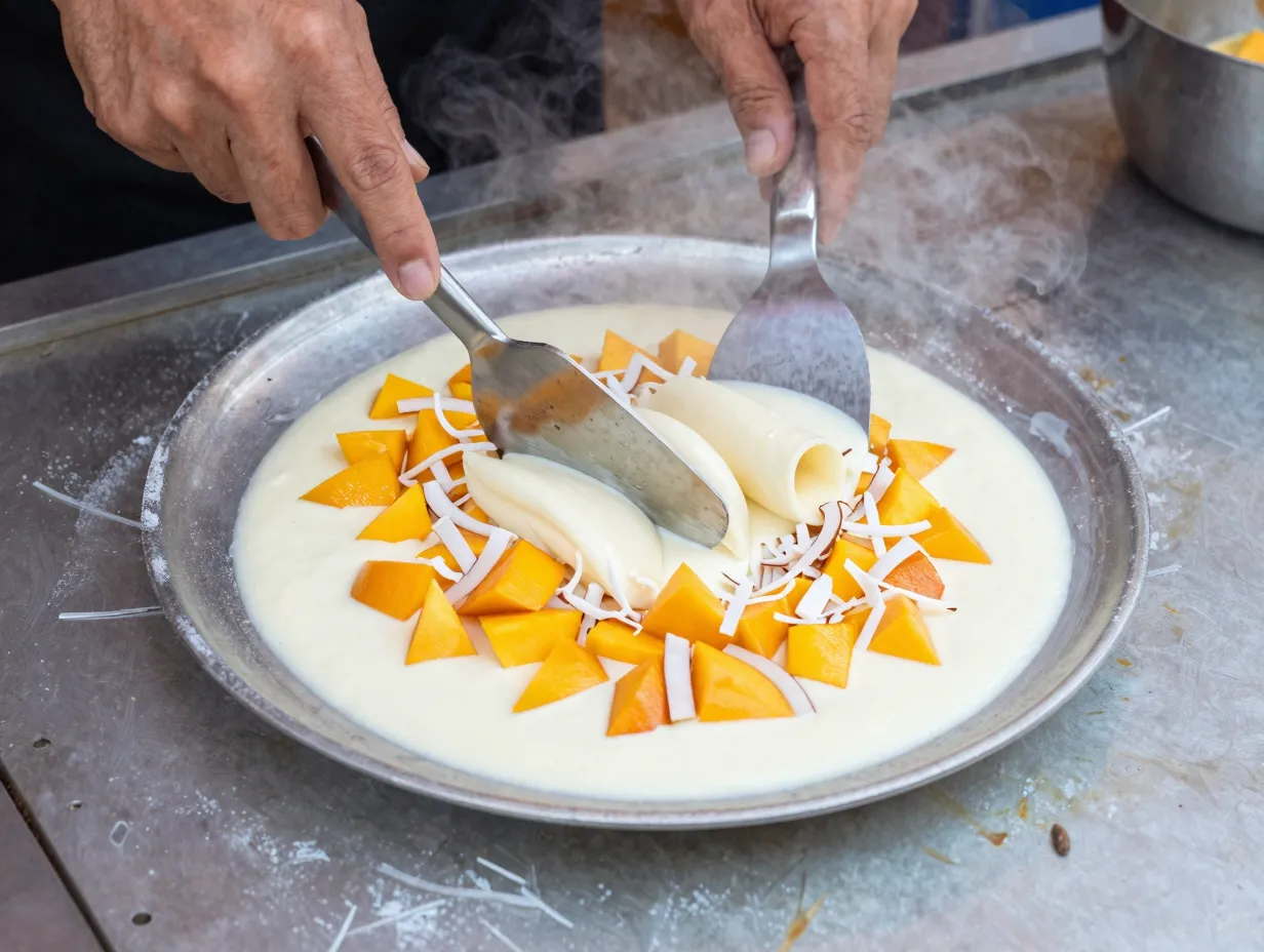 Thai rolled ice cream