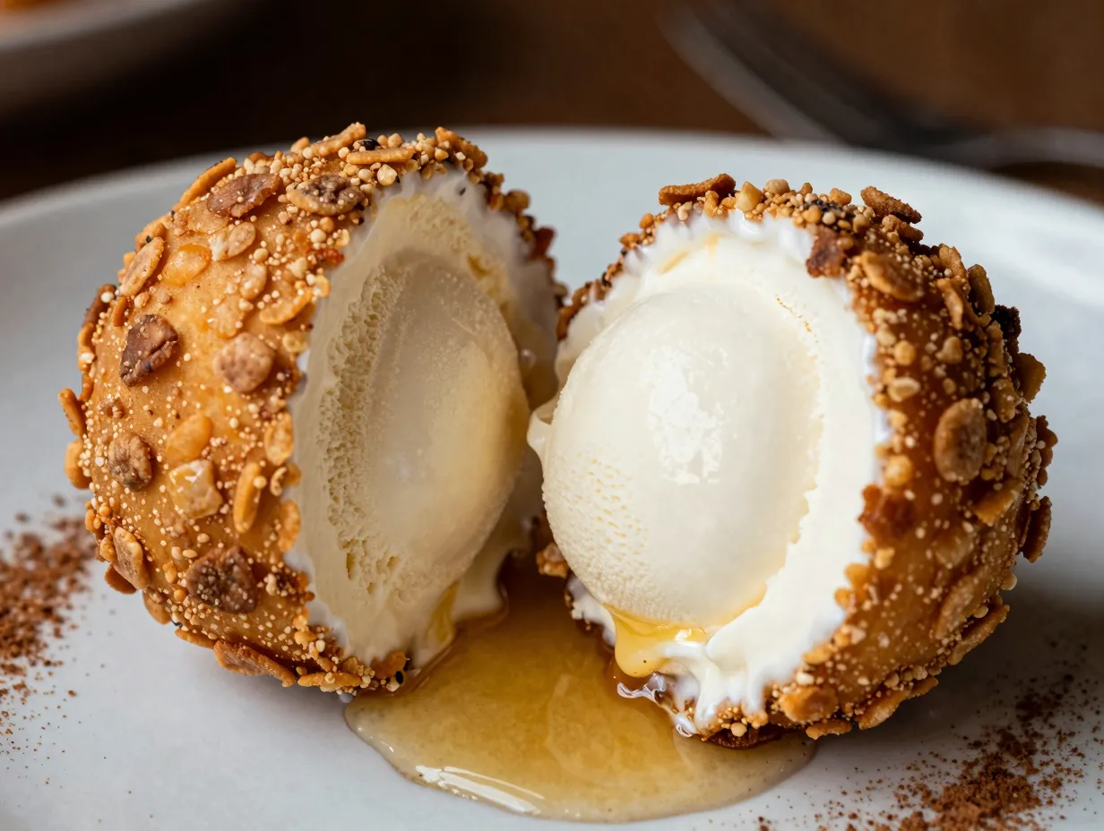 Deep fried ice cream