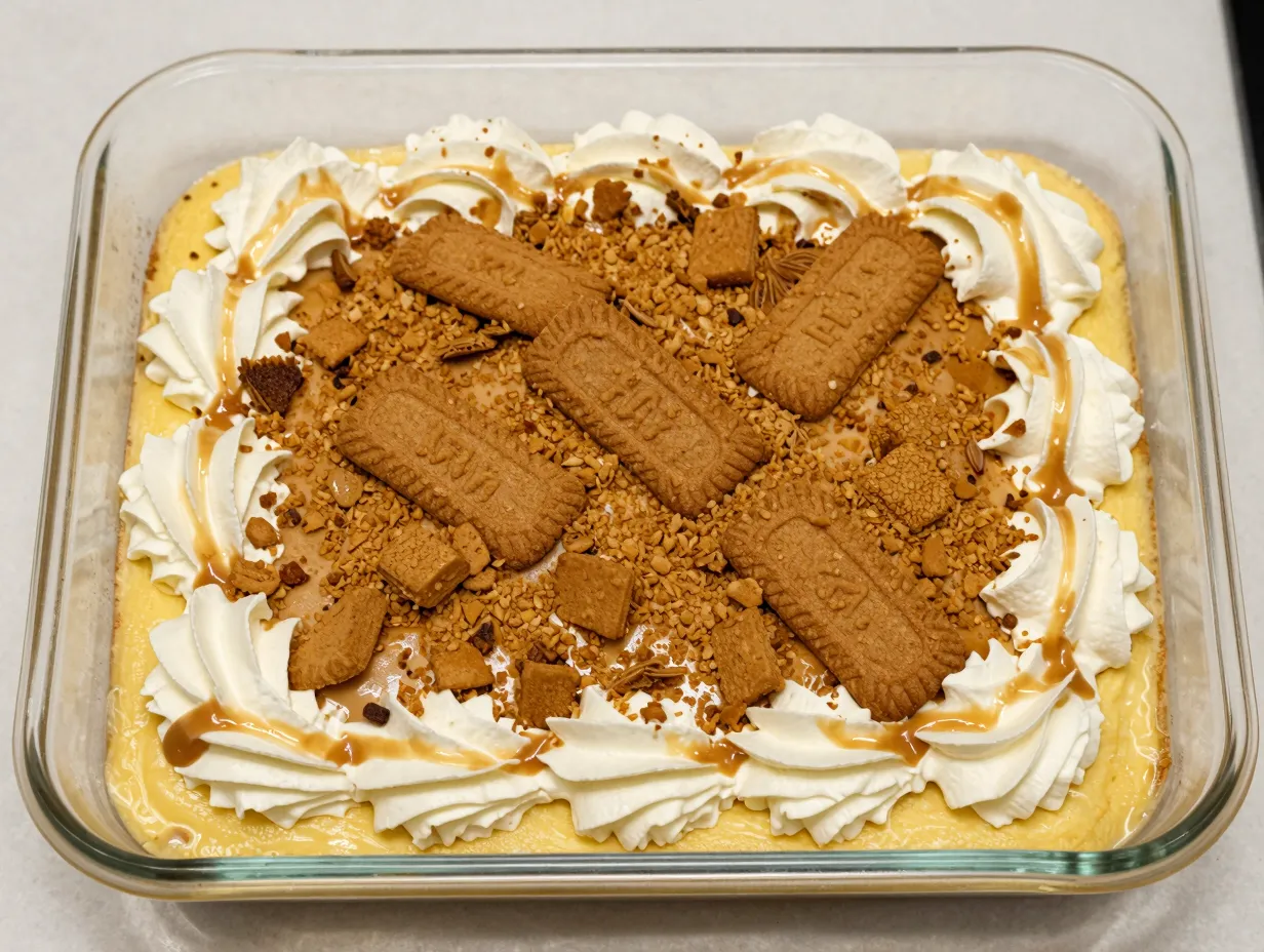 Biscoff tres leches cake