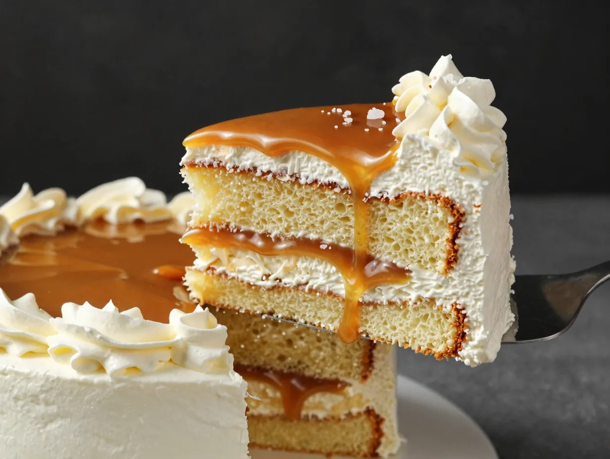 Dulce de leche tres leches cake