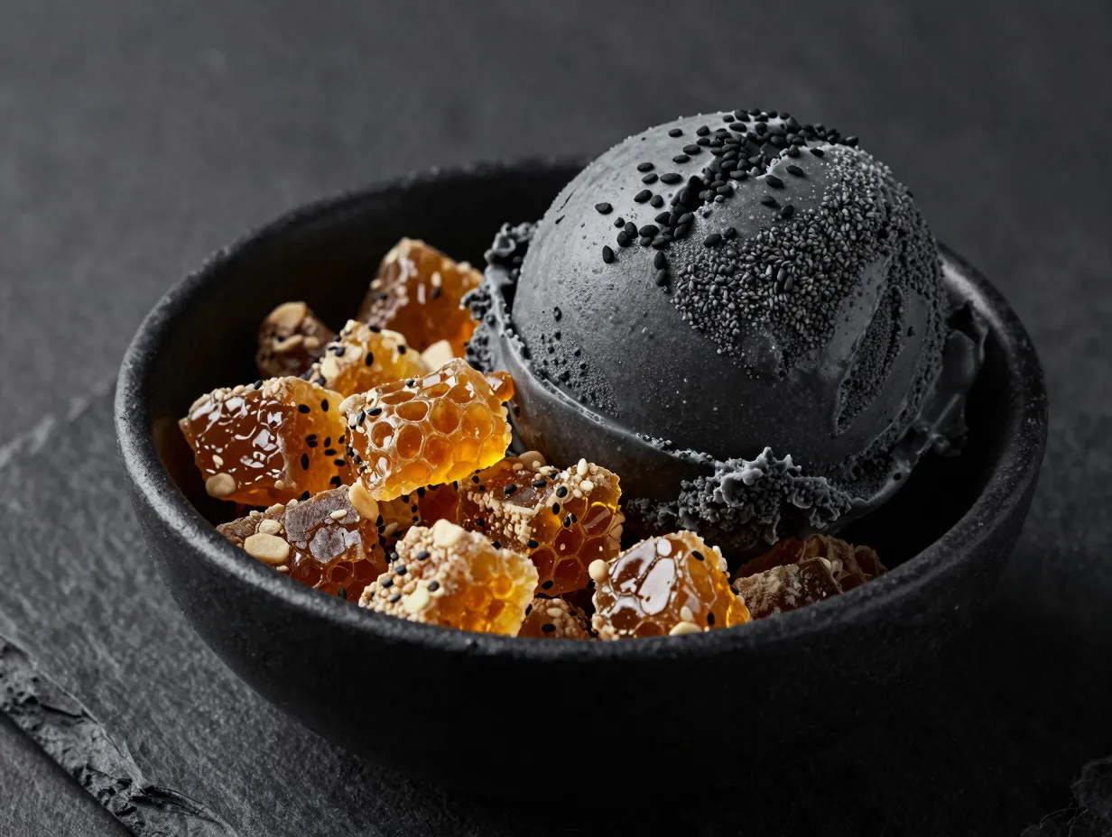 Black sesame honeycomb crunch